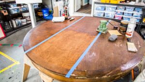 How to refinish a wooden table
