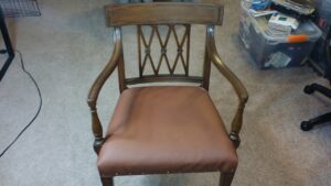 How to upholster a wooden chair